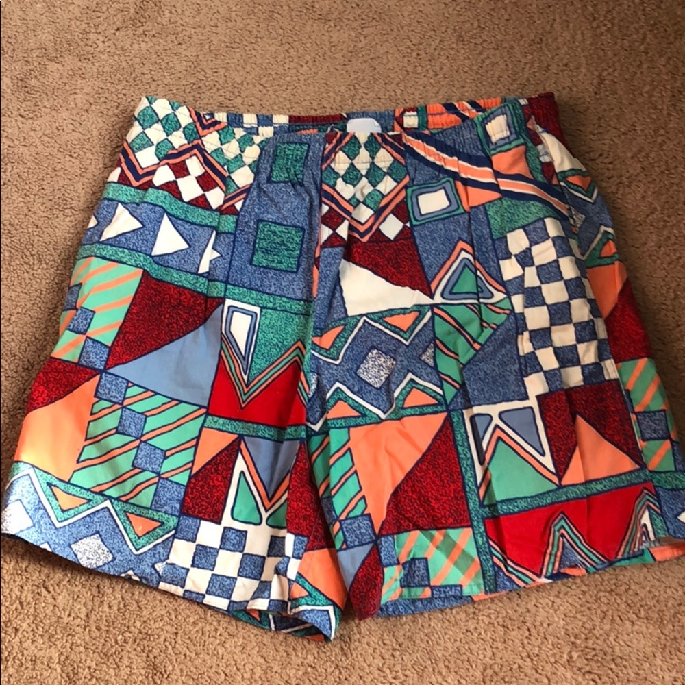 Vintage Newport Blue Swim Trunks